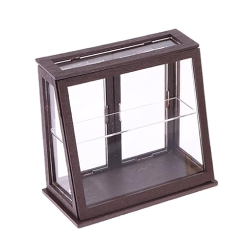 1. 1/12 Miniatur-Kuchen-Vitrine aus Holz, verstellbare Regale, abnehmbare Glasscheiben, sicher für Kinder, Puppenhäuser, Miniatur-Kuchen-Vitrine 1. 1/12 Miniatur-Kuchen-Vitrine aus Holz, verstellbare Regale, abnehmbare Glasscheiben, sicher für Kinder, Puppenhäuser, Miniatur-Kuchen-Vitrine von ZYHARUKO