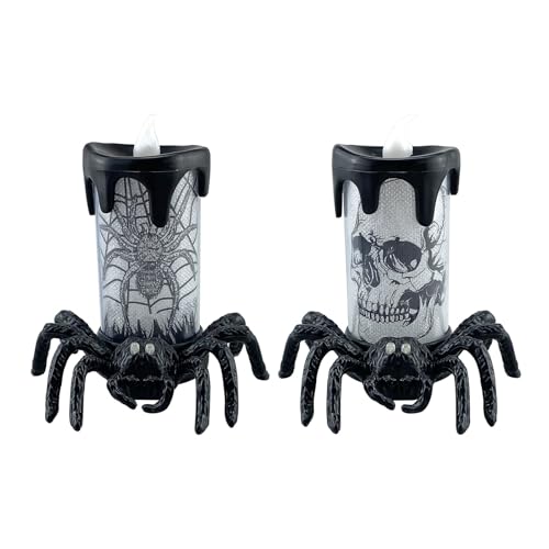 Halloween-Spinnen Schädel LED-Licht für unheimliche Dekoration, energieeffiziente batteriebetriebene flammenlose Lampe, Halloween-Spinnen-Lampe Halloween-Spinnen Schädel LED-Licht für unheimliche Dekoration, energieeffiziente batteriebetriebene flammenlose Lampe, Halloween-Spinnen-Lampe von ZYHARUKO