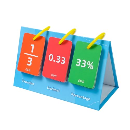 Interaktives Mathematik-Konvertierungskarten-Set für Frraktionen und Äquivalenz, umgedrehtes Diagramm für Schüler, die Brüche und Äquivalenzunterricht lernen von ZYHARUKO