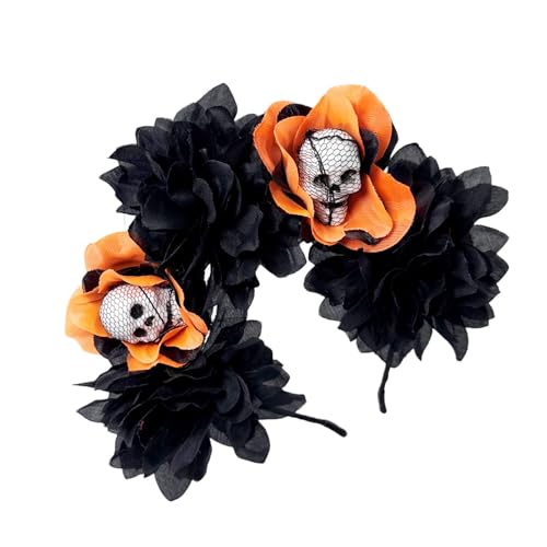 ZYHARUKO Blumenkrone, Haarreif, Halloween, Cincos des Mayoes, Party-Kostüm, Dias des Los Muerto, Kopfschmuck, Fotografie-Requisiten, Damen-Blumenkrone, Stirnband von ZYHARUKO