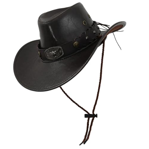 ZYHARUKO PU Westernhut Halloween Kostüm Zubehör Hut Cowgirls Kostüm Hut Karneval Party Hut für formelle Veranstaltungen und Reisen ZYHARUKO PU Westernhut Halloween Kostüm Zubehör Hut Cowgirls Kostüm Hut Karneval Party Hut für formelle Veranstaltungen und Reisen von ZYHARUKO