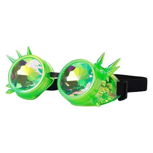 ZYHARUKO Sterevunk Kaleidoskope Brille Brille Psychedelik Raves Brille Prismen Brille Halloween Cosplay Festival Zubehör Steampunk von ZYHARUKO
