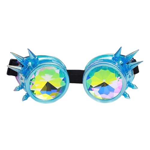 ZYHARUKO Sterevunk Kaleidoskope Brille Brille Psychedelik Raves Brille Prismen Brille Halloween Cosplay Festival Zubehör Steampunk von ZYHARUKO