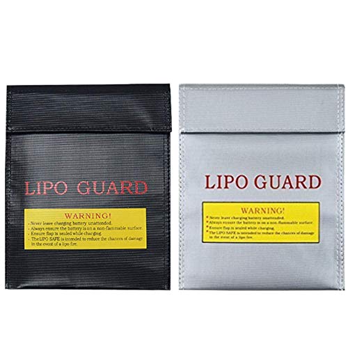 2 Stück Hülle Beutel Behälter Dokumententasche Feuerfest Wasserdicht Lipo Safe Bag Feuerfeste Geldkassette Beständig Geld Tresor Tasche für Bargeld/ Pass/ Schmuck und Andere Wertsachen, 18 * 23CM von ZYHDFH