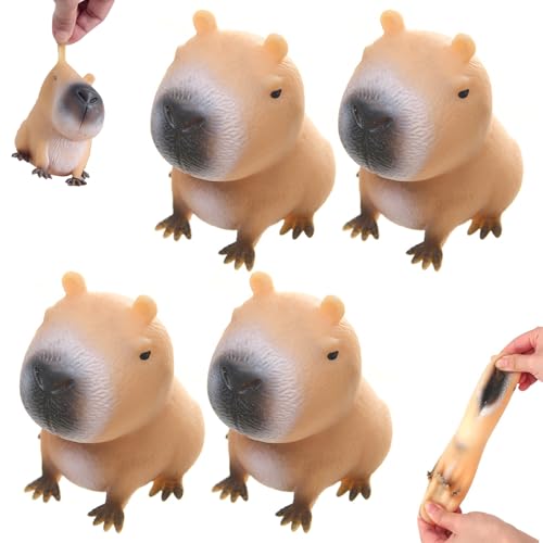 Capybara Anti Stress Spielzeug 4 Stück Capybara Kugelfisch Anti Stress Stressbälle Capybara Squishy Squeeze Toy Soft Squeeze Stressabbau Spielzeug Stress Squeeze Spielzeug Für Erwachsene Und Kinder von ZYHDFH