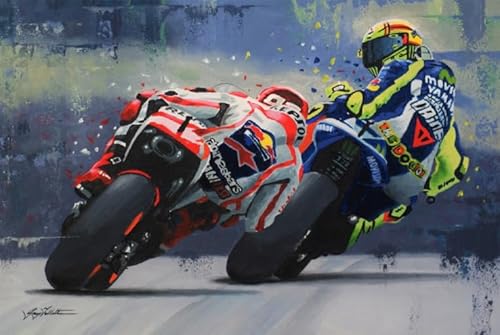 1000 Stück Puzzle，Motoss Motorcycle Racings Posters - Irregularity Puzzle - Lustiges Personalisiertes Spielzeug - Lernspiel Für Erwachsene Gifts - Pk108Zw von ZYHDK
