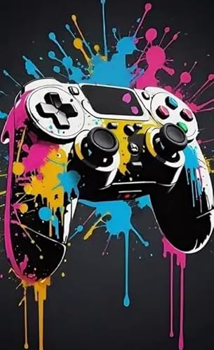 1000 Stück Puzzles - Game Controllers Painting - Buntes Abstraktes Puzzle - Gedächtnis Spiele Für Erwachsene - Lernspielzeug Für Die Ganze Familie Gifts - Kw332Zk von ZYHDK