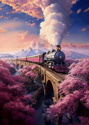 1000 Stück - Steam Trains Painting - Art Puzzle - Irregularity Puzzle - Lustiges Personalisiertes Spielzeug - Lernspiel Für Erwachsene - Home Decor Gifts Zx92Ap 1000 Stück - Steam Trains Painting - Art Puzzle - Irregularity Puzzle - Lustiges Personalisiertes Spielzeug - Lernspiel Für Erwachsene - Home Decor Gifts Zx92Ap von ZYHDK