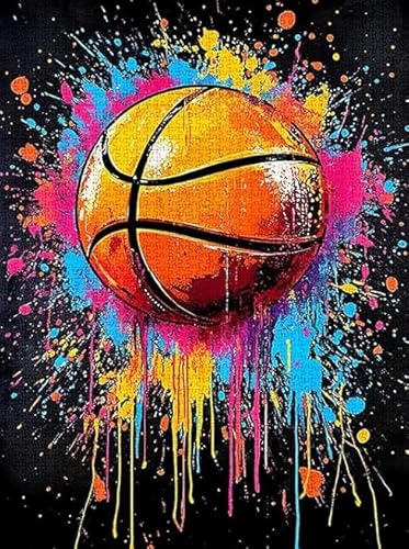 Abstract Basketball Posters - Personalisiertes Puzzle-Spielzeug Für Erwachsene - Puzzle-Herausforderungs Spielzeug Für Die Ganze Familie - Wand Kunst Gifts - Puzzles 1000 Stück Zx668Aw von ZYHDK