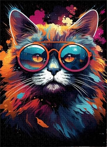Animal Cat Posters - Colourful Unregelmäßiges Puzzles - Memory-Spiels for Adults - Spielzeug Zum Stressabbau Für Die Ganze Familie Gifts - Puzzle 1000 Stück Zx199Aw Animal Cat Posters - Colourful Unregelmäßiges Puzzles - Memory-Spiels for Adults - Spielzeug Zum Stressabbau Für Die Ganze Familie Gifts - Puzzle 1000 Stück Zx199Aw von ZYHDK