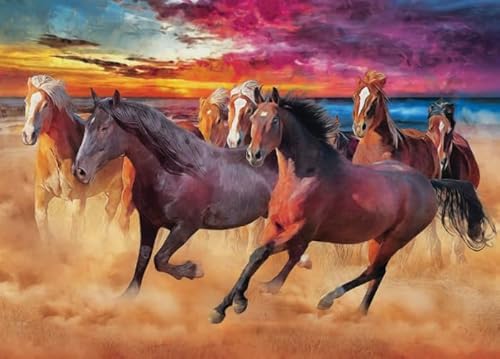 Animal Horses Posters - 1000 Stück Puzzles - Spiele Zur Stressreduzierung Für Die Ganze Familie - Herausforderungs Spiel Für Erwachsene - Wand Kunst Dekoration - Kw56Zk von ZYHDK