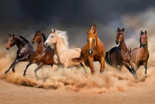 Animal Horses Posters - 1000 Stück Puzzles - Spiele Zur Stressreduzierung Für Die Ganze Familie - Herausforderungs Spiel Für Erwachsene - Wand Kunst Dekoration - Kw57Zk von ZYHDK