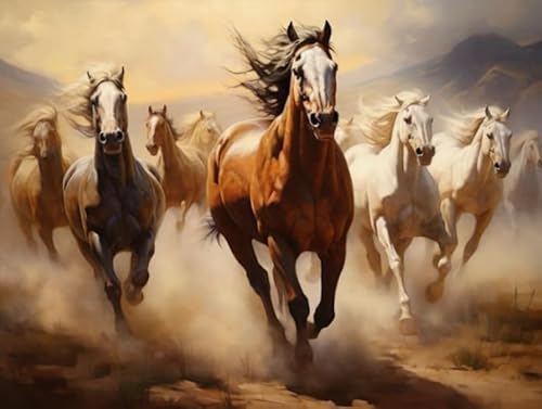 Animal Horses Posters - 1000 Stück Puzzles - Spiele Zur Stressreduzierung Für Die Ganze Familie - Herausforderungs Spiel Für Erwachsene - Wand Kunst Dekoration - Kw59Zk von ZYHDK