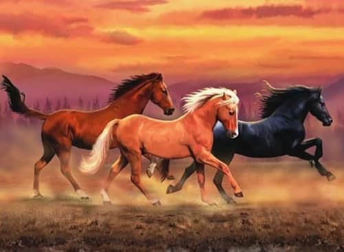 Animal Horses Posters - 1000 Stück Puzzles - Spiele Zur Stressreduzierung Für Die Ganze Familie - Herausforderungs Spiel Für Erwachsene - Wand Kunst Dekoration - Kw62Zk von ZYHDK