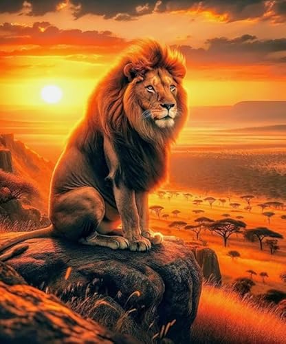 Animal Lionss Posters - Lernspielzeug Für Die Ganze Familie - Spiele Zur Stressreduzierung Für Die Ganze Familie - Puzzle-Herausforderungs Spiel Für Erwachsene - 1000 Stück Puzzle - Kw12Zk von ZYHDK