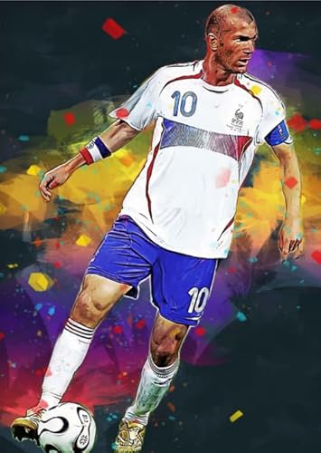 Art Puzzle - French Soccer Player Zidanes Posters - Memory-Spiels for The Elderly - Lernspielzeug Für Die Ganze Familie Gifts,Puzzles 1000 Stück Zx89Aw von ZYHDK