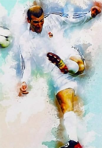 Art Puzzle - French Soccer Player Zidanes Posters - Memory-Spiels for The Elderly - Lernspielzeug Für Die Ganze Familie Gifts,Puzzles 1000 Stück Zx93Aw von ZYHDK