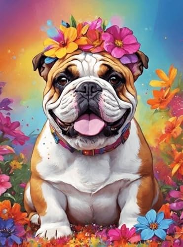 Bulldogs Posters - Buntes Abstraktes Puzzle - Gedächtnis Spiele Für Erwachsene - Lernspielzeug Für Die Ganze Familie - 1000 Stück Puzzles Gifts - Kw509Zk von ZYHDK