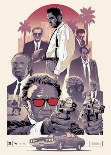 Classic gangsterss Films Film Reservoirs Dogs Posters - for Adult's Educational Toys - 1000 Stück - Abstrakte Kunst Puzzle - Unregelmäßige Rätsel - Memory-Spiel Zx15Ap von ZYHDK