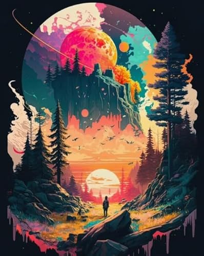 Colorful Dream House Landscapes Posters - Unregelmäßiges Puzzle - Adult's Lernspielzeug Für Die Ganze Familie - Home Wand Kunst-Geschenke - 1000 Stück Puzzle - Kw491Zk von ZYHDK
