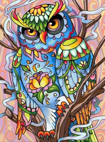 Colorful Owlss Posters - Abstrakte Kunst Puzzle，Lernspiele Für Erwachsene - Personalisiertes Challenge-Spielzeug - Puzzles 1000 Stück Gifts - Kw110Zk von ZYHDK