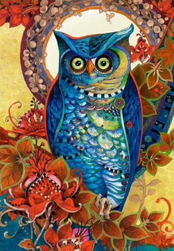Colorful Owlss Posters - Abstrakte Kunst Puzzle，Lernspiele Für Erwachsene - Personalisiertes Challenge-Spielzeug - Puzzles 1000 Stück Gifts - Kw116Zk von ZYHDK