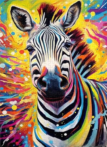 Colourful Puzzle - Abstract zebrass Posters - Lustiges Personalisiertes Spielzeug - Lernspiel Für Erwachsene - 1000 Stück Puzzle Zx187Aw von ZYHDK