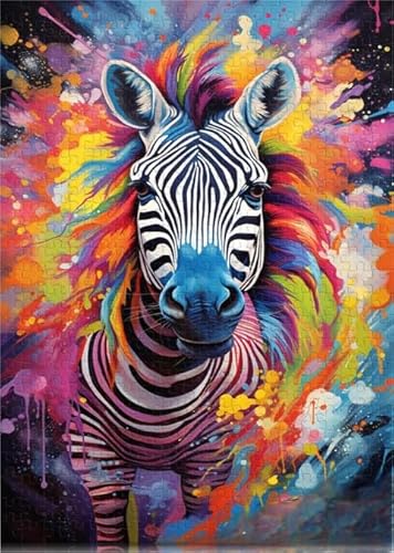 Colourful Puzzle - Abstract zebrass Posters - Lustiges Personalisiertes Spielzeug - Lernspiel Für Erwachsene - 1000 Stück Puzzle Zx188Aw von ZYHDK
