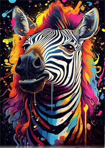 Colourful Puzzle - Abstract zebrass Posters - Lustiges Personalisiertes Spielzeug - Lernspiel Für Erwachsene - 1000 Stück Puzzle Zx189Aw von ZYHDK