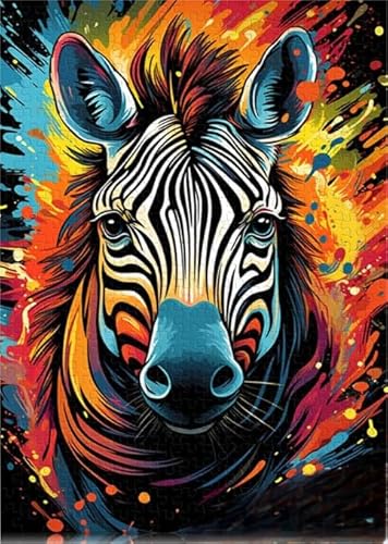 Colourful Puzzle - Abstract zebrass Posters - Lustiges Personalisiertes Spielzeug - Lernspiel Für Erwachsene - 1000 Stück Puzzle Zx190Aw von ZYHDK