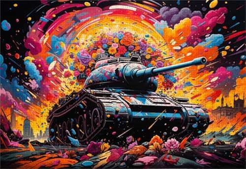 Colourful Tanks Paitning - Spielzeug Zur Stressreduzierung Für Die Familie - Herausforderungs Spiel Für Erwachsenes - Wand Kunst Dekoration Gifts - 1000 Stück Puzzles Zx222Aw Colourful Tanks Paitning - Spielzeug Zur Stressreduzierung Für Die Familie - Herausforderungs Spiel Für Erwachsenes - Wand Kunst Dekoration Gifts - 1000 Stück Puzzles Zx222Aw von ZYHDK