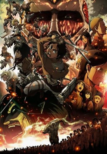 Japanese Animes On Titanss Plakate ，1000 Stück Kunst-Puzzle ，Spielzeug Zur Entlastung Von Stress In Der Familie,Gedächtnis Spiele Für Erwachsene ，Familie Lernspielzeug Spielzeug Xy12Zw von ZYHDK