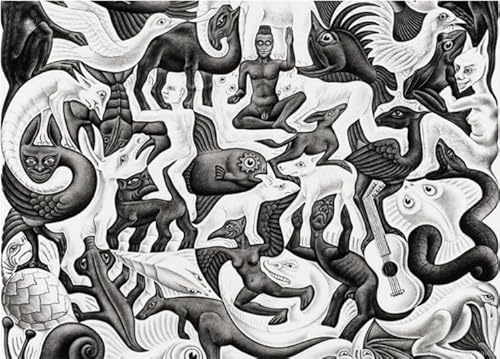 M C Eschers Art Geometrys Painting - Black and White Puzzle - Memory-Spiels for Adults - Spielzeug Zum Stressabbau Für Die Ganze Familie Gifts - 1000 Stück Puzzle Zx335Aw M C Eschers Art Geometrys Painting - Black and White Puzzle - Memory-Spiels for Adults - Spielzeug Zum Stressabbau Für Die Ganze Familie Gifts - 1000 Stück Puzzle Zx335Aw von ZYHDK