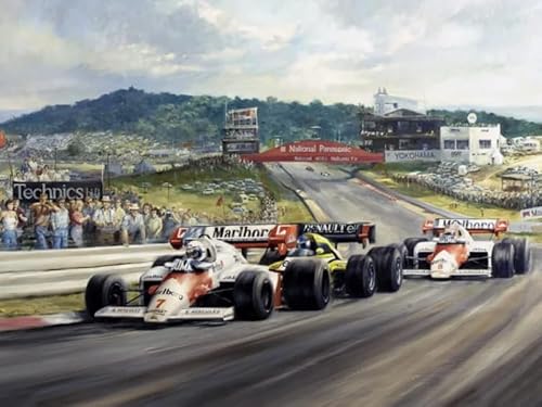 Puzzle 1000 Stück - Retro Classic F1 Racing Car Posters - Für Personalisiertes Herausfürderungs Spielzeug Für Erwachsene Gifts - Stressabbau-Spielzeug Für Die Familie - Pk137Zw von ZYHDK