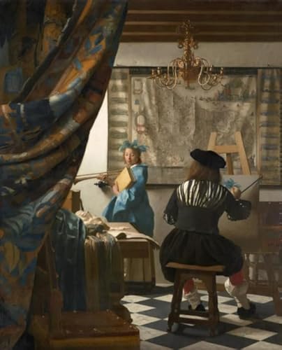 Puzzle 1000 Stück - Vermeers Famouss Oil Painting - Spiele Zur Stressreduzierung Für Die Ganze Familie Gifts - Puzzle-Herausfürderungs Spiel Für Erwachsene - Pk195Zw von ZYHDK