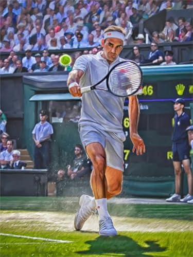 Puzzles 1000 Pieces - Tennis Player Posters - Abstract Puzzle - Gedächtnis Spiele Für Senioren - Familien-Lernspielzeug - Vs216Pw von ZYHDK