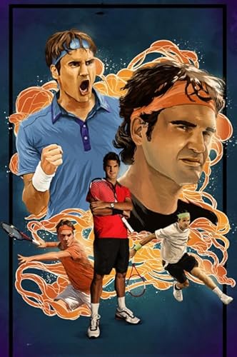 Puzzles 1000 Pieces - Tennis Player Posters - Abstract Puzzle - Gedächtnis Spiele Für Senioren - Familien-Lernspielzeug - Vs217Pw von ZYHDK