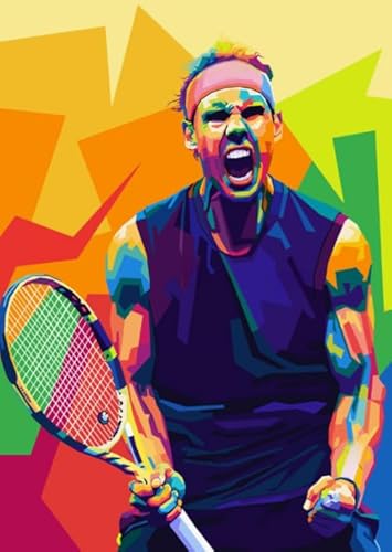 Puzzles 1000 Stück - Art Puzzle - Tennis Player Nadals Posters - Spielzeug Zur Stressreduktion In Der Familie - Für Personalisierte Herausfürderungs-Spielzeuge Für Erwachsene Gifts - Vs169Pw von ZYHDK
