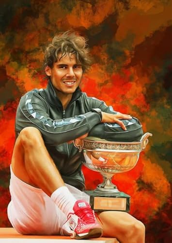 Puzzles 1000 Stück - Art Puzzle - Tennis Player Nadals Posters - Spielzeug Zur Stressreduktion In Der Familie - Für Personalisierte Herausfürderungs-Spielzeuge Für Erwachsene Gifts - Vs172Pw von ZYHDK