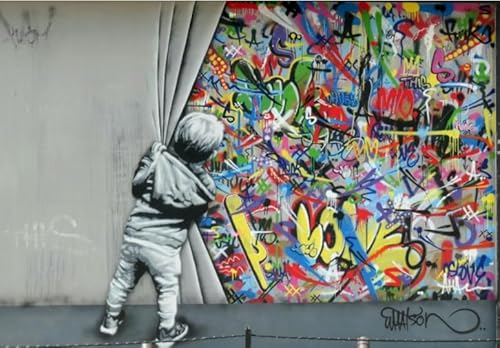 Puzzles 1000 Stück - Banksyss Street Art Graffiti - Memory-Spiels for The Elderly - Lernspielzeug Für Die Ganze Familie Gifts - Abstract Art Puzzle Zx406Aw von ZYHDK