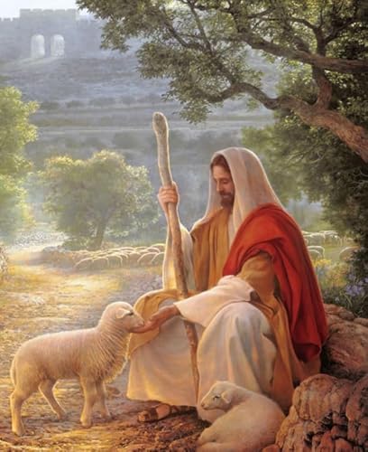 Puzzles 1000 Stück - Jesus Oil Painting，Spiele Zur Stressreduktion In Der Familie - Erwachsene Puzzle-Herausfürderungs Spiel - Wand Kunst Dekoration Geschenke - Vs23Pw von ZYHDK