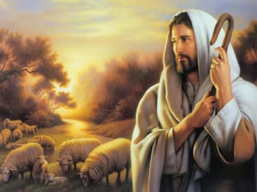 Puzzles 1000 Stück - Jesus Oil Painting，Spiele Zur Stressreduktion In Der Familie - Erwachsene Puzzle-Herausfürderungs Spiel - Wand Kunst Dekoration Geschenke - Vs28Pw von ZYHDK