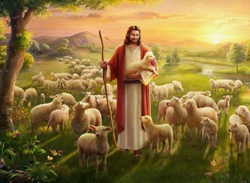 Puzzles 1000 Stück - Jesus Oil Painting，Spiele Zur Stressreduktion In Der Familie - Erwachsene Puzzle-Herausfürderungs Spiel - Wand Kunst Dekoration Geschenke - Vs29Pw von ZYHDK
