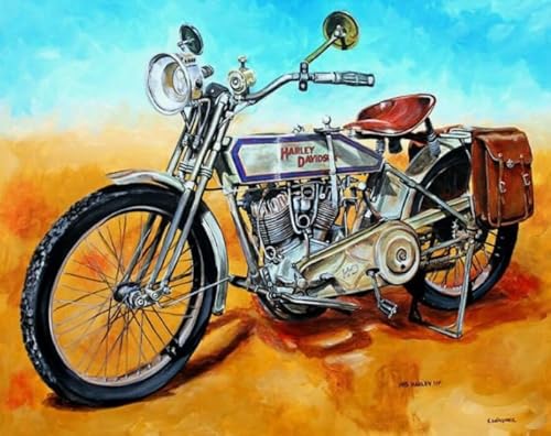 Puzzles 1000 Stück - Retro Motoss Racings Painting - Art Puzzle - Puzzle Spielzeug Zum Stressabbau Für Erwachsene Und Familien - Spielzeug Zur Stressreduzierung Für Die Familie Gifts Zx112Ap von ZYHDK