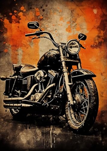 Puzzles 1000 Stück - Retro Motoss Racings Painting - Art Puzzle - Puzzle Spielzeug Zum Stressabbau Für Erwachsene Und Familien - Spielzeug Zur Stressreduzierung Für Die Familie Gifts Zx113Ap von ZYHDK