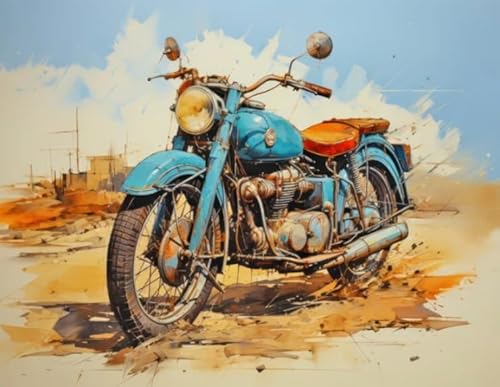 Puzzles 1000 Stück - Retro Motoss Racings Painting - Art Puzzle - Puzzle Spielzeug Zum Stressabbau Für Erwachsene Und Familien - Spielzeug Zur Stressreduzierung Für Die Familie Gifts Zx117Ap von ZYHDK