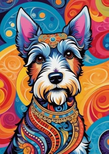 Puzzles 1000 Stück - Scottish Terriers Painting - Abstrakte Kunst Puzzle，Lernspiele Für Erwachsene - Personalisiertes Challenge-Spielzeug - Kw394Zk von ZYHDK