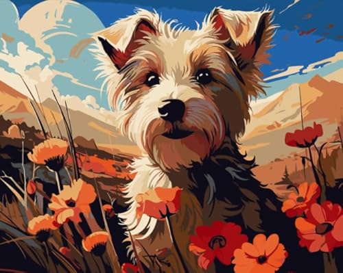 Puzzles 1000 Stück - Scottish Terriers Painting - Abstrakte Kunst Puzzle，Lernspiele Für Erwachsene - Personalisiertes Challenge-Spielzeug - Kw396Zk von ZYHDK