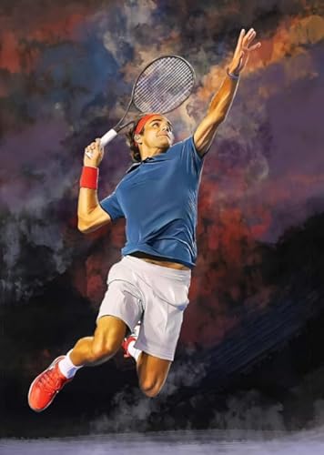 Puzzles 1000 Stück - Tennis Player Art Puzzle，Lernspiele Für Erwachsene - Personalisierte Challenge-Spielzeuge Gifts - Vs143Pw von ZYHDK