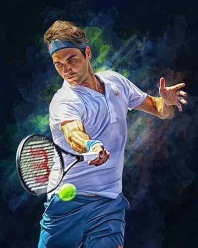 Puzzles 1000 Stück - Tennis Player Art Puzzle，Lernspiele Für Erwachsene - Personalisierte Challenge-Spielzeuge Gifts - Vs144Pw von ZYHDK